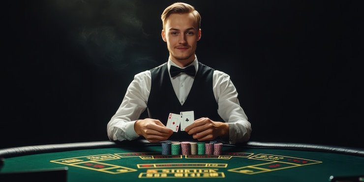 Studio dealer langsung ganas333 menampilkan meja Speed Roulette dengan dealer profesional dan roda rolet berkualitas tinggi